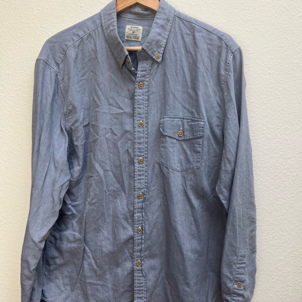 Men's Blue Button-Up Shirt